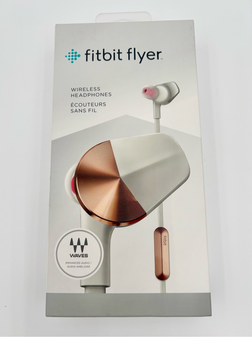 Fitbit Flyer Wireless Bluetooth Headphones NIB Factory Sealed Lunar Gray